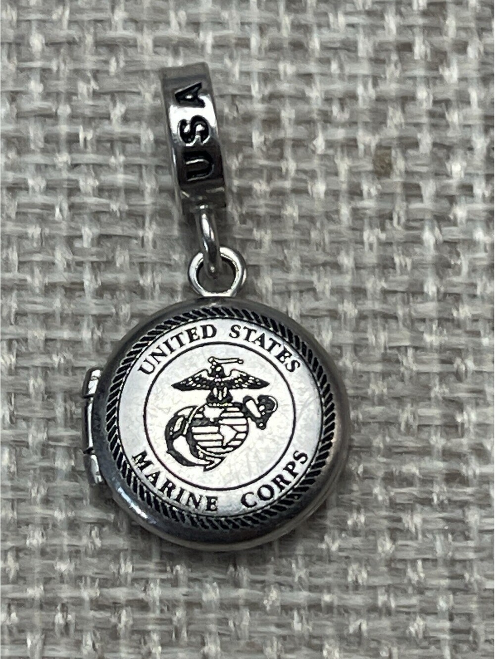 KAY JEWELERS Sterling Silver United States MARINE Corps **Locket** Dangle Charm